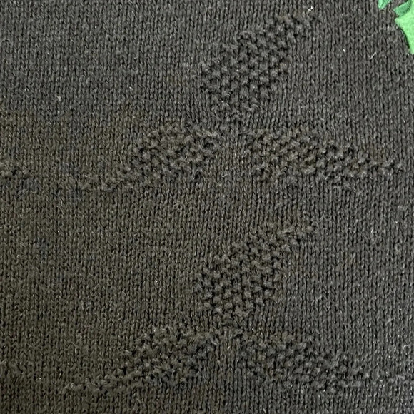 VTG Y2K 80’s Santa Christmas Sweater with Embroidered Wreath 3D Santa and Bell - Picture 6 of 9